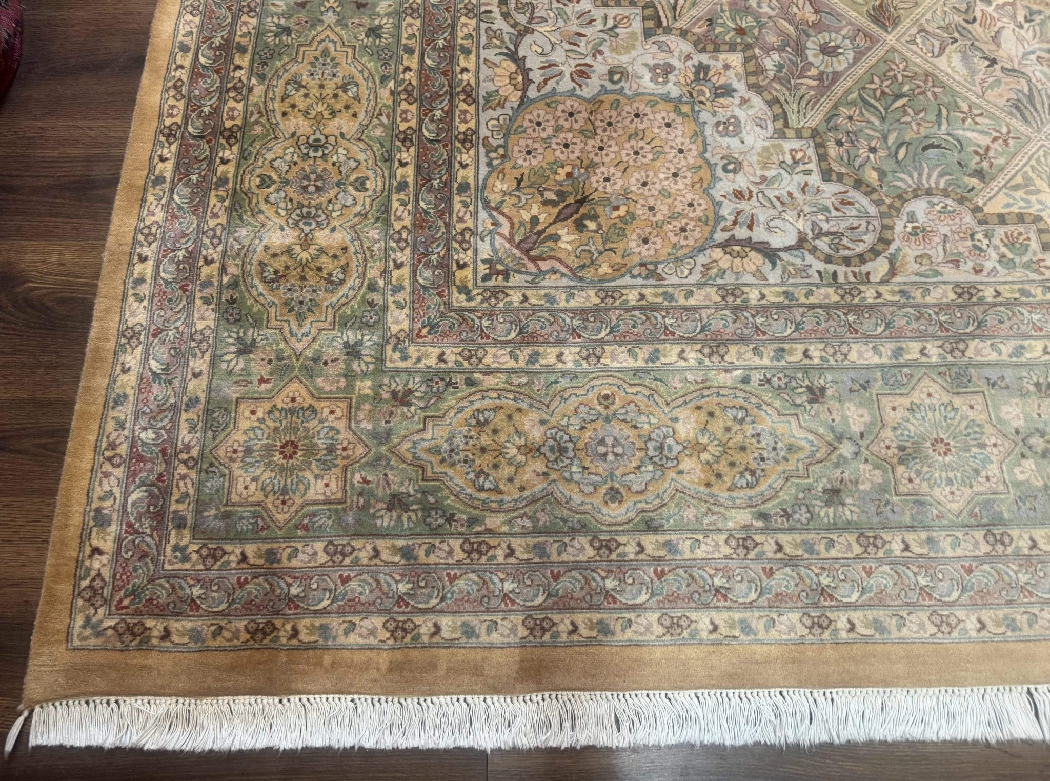 Pak Persian Rug 9x12, Diamond Panel Design, Fine 225 KPSI, Wool - Jewel RugsShopify CollectiveHUNTEDFOX - Pak Persian Rug 9x12, Diamond Panel Design, Fine 225 KPSI, Wool