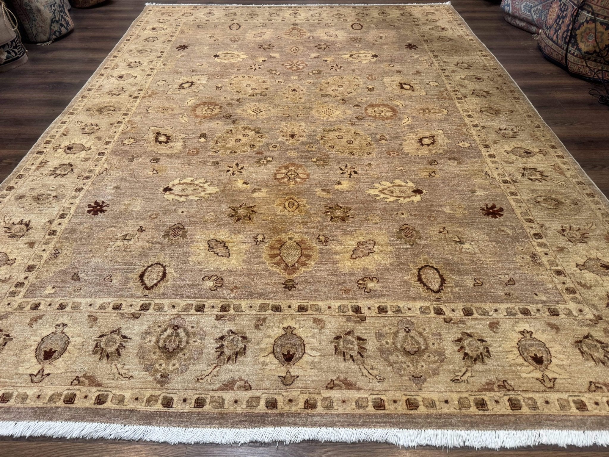 Pakistani Peshawar Rug 8x11, Indo Persian Mahal Carpet, Traditional Wool Oriental Rug - Jewel RugsShopify CollectiveHUNTEDFOX - Pakistani Peshawar Rug 8x11, Indo Persian Mahal Carpet, Traditional Wool Oriental Rug