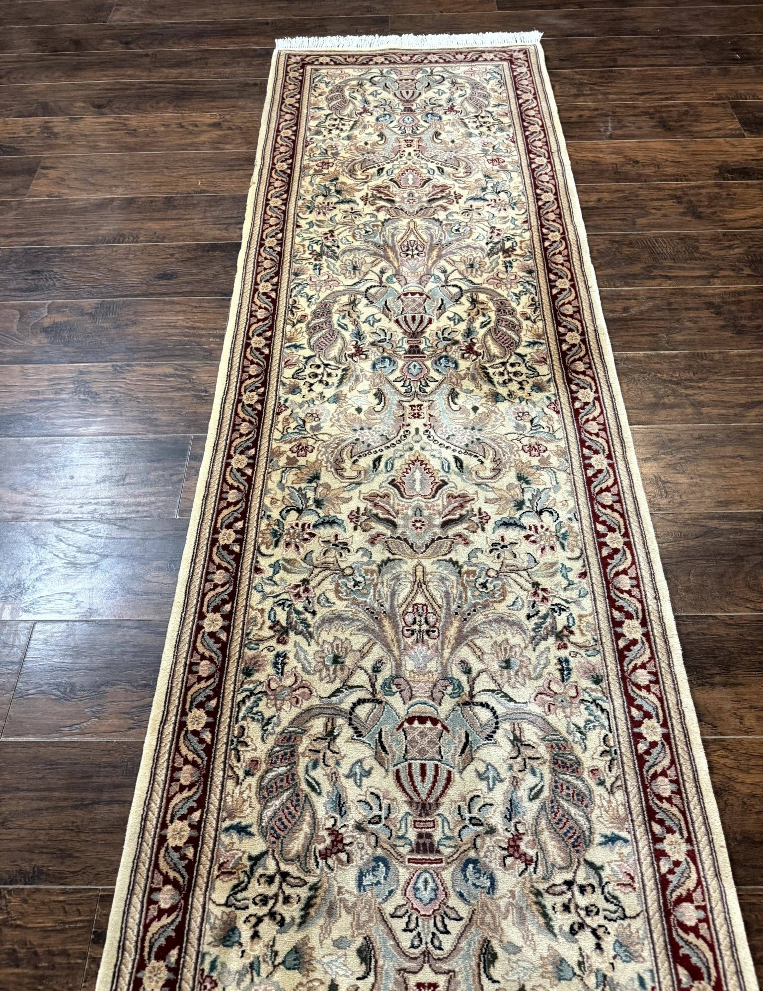 Pakistani Runner Rug 2.8 x 14, Pak Persian Hallway Rug, Cream Color - Jewel RugsShopify CollectiveHUNTEDFOX - Pakistani Runner Rug 2.8 x 14, Pak Persian Hallway Rug, Cream Color