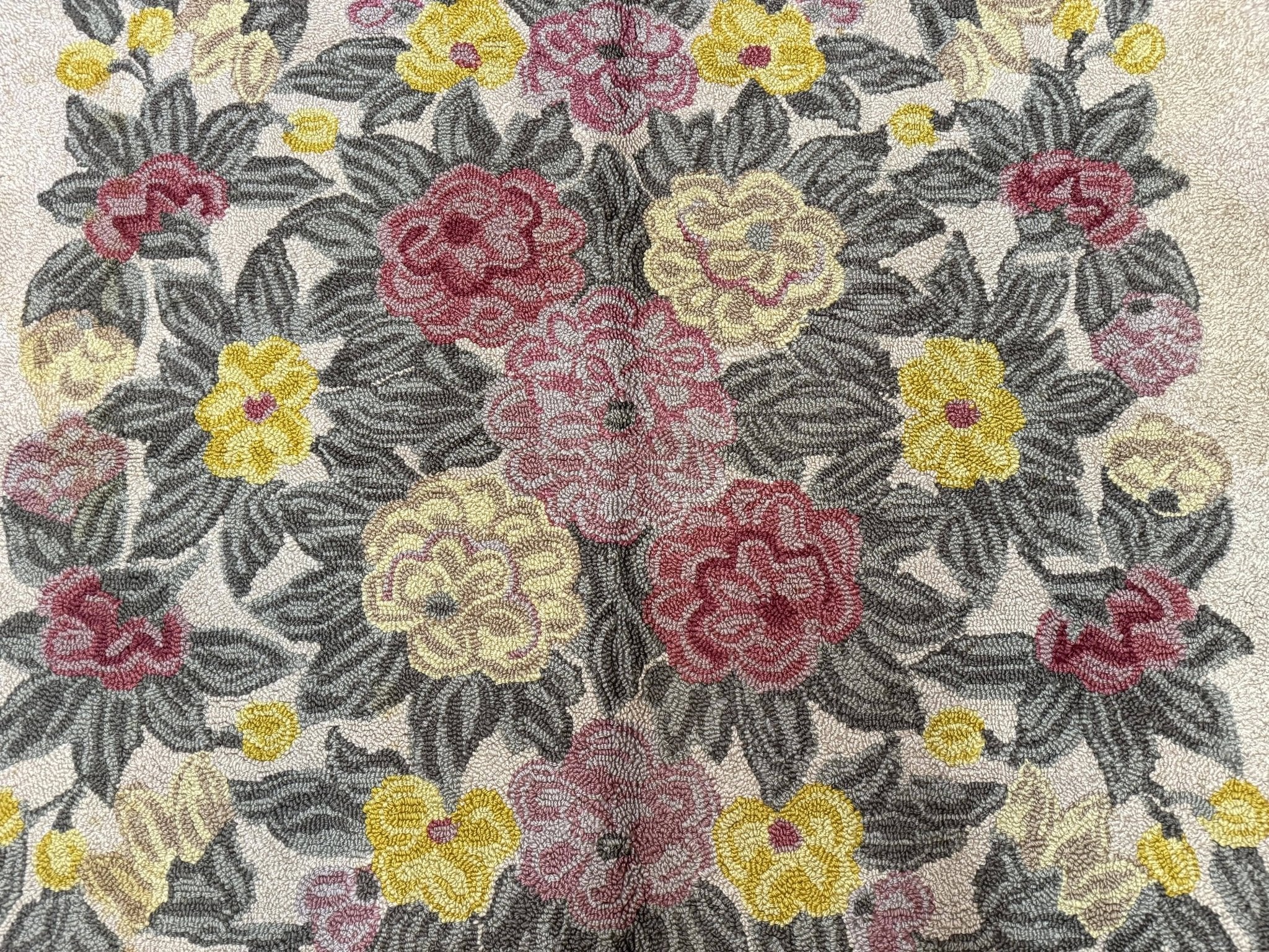 Palace Size American Hooked Rug 11x20 Aubusson Style Ivory - Jewel RugsShopify CollectiveHUNTEDFOX - Palace Size American Hooked Rug 11x20 Aubusson Style Ivory