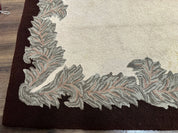 Palace Size American Hooked Rug 11x20 Aubusson Style Ivory - Jewel RugsShopify CollectiveHUNTEDFOX - Palace Size American Hooked Rug 11x20 Aubusson Style Ivory