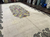 Palace Size American Hooked Rug 11x20 Aubusson Style Ivory - Jewel RugsShopify CollectiveHUNTEDFOX - Palace Size American Hooked Rug 11x20 Aubusson Style Ivory