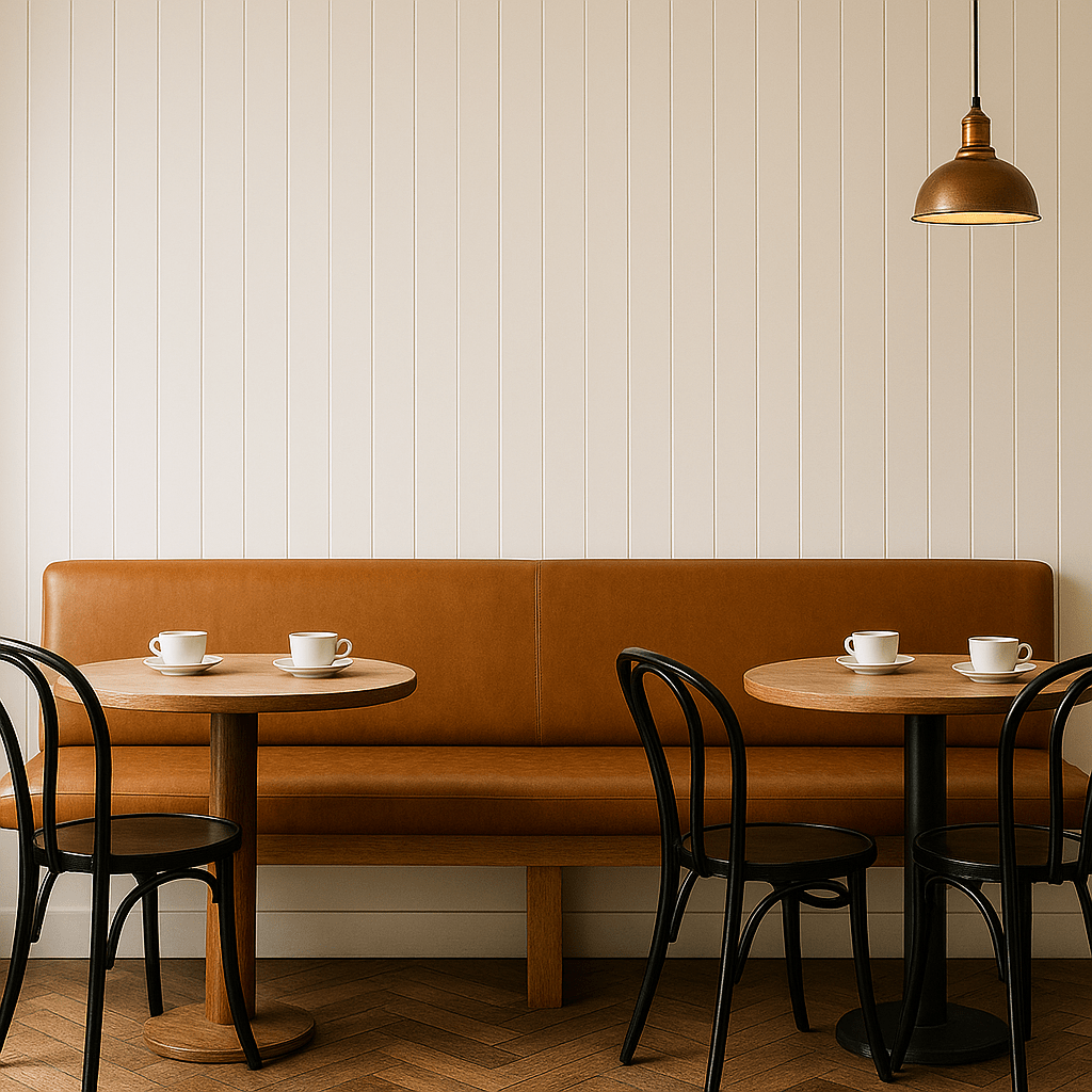 Partner's Cafe | Bistro Leather Banquette Seats - H|F AtelierShopify CollectiveHUNTEDFOX - Partner's Cafe | Bistro Leather Banquette Seats