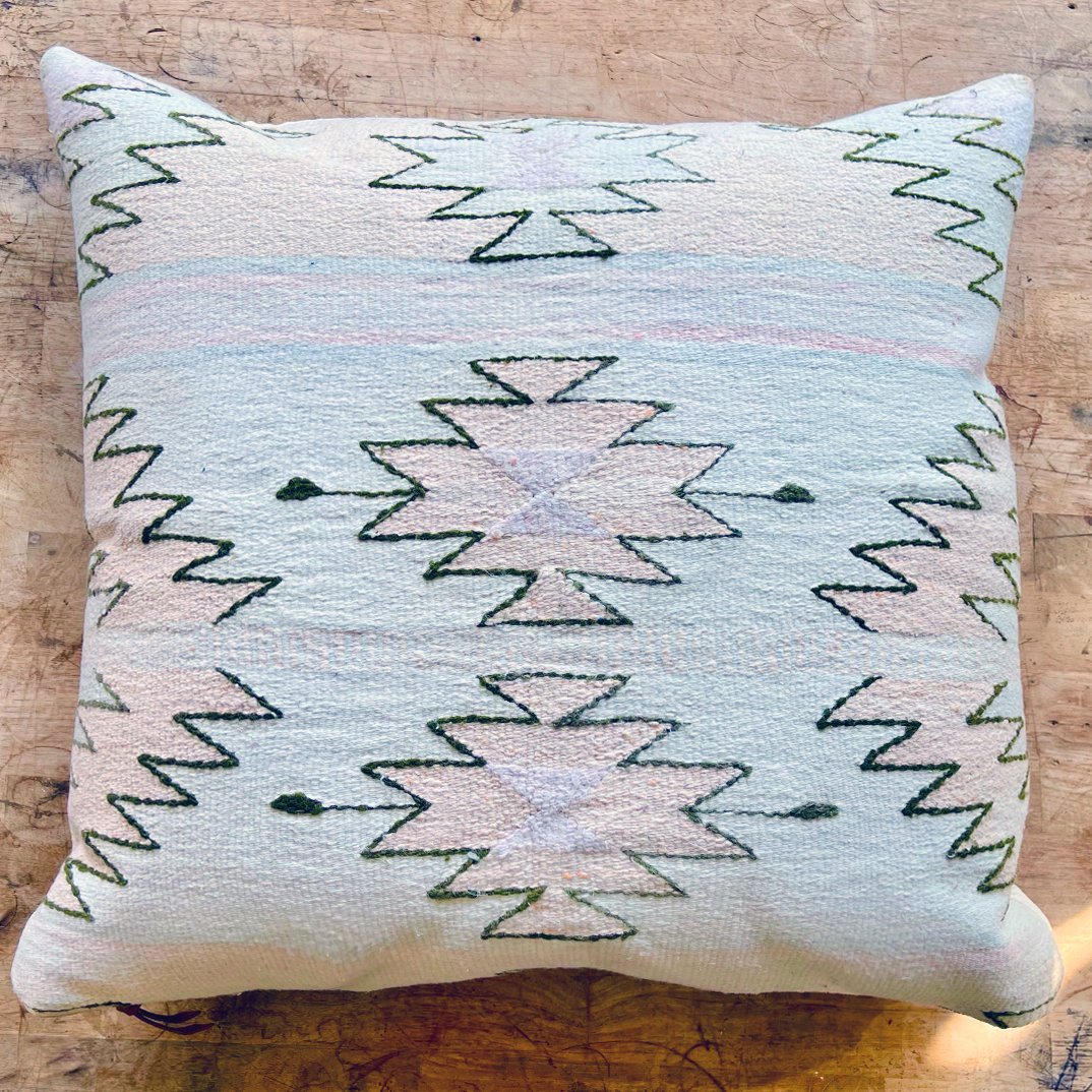 Pastel Pink and Purple Southwestern - baby bluePastelsPillowsHUNTEDFOX - light pink southwestern boho throw pillow cushion with texture and geometric design