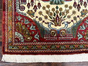 Persian Bijar Rug 2.6 x 4, Antique Carpet, Brick Red and Ivory - Jewel RugsShopify CollectiveHUNTEDFOX - Persian Bijar Rug 2.6 x 4, Antique Carpet, Brick Red and Ivory