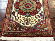 Persian Bijar Rug 2.6 x 4, Antique Carpet, Brick Red and Ivory - Jewel RugsShopify CollectiveHUNTEDFOX - Persian Bijar Rug 2.6 x 4, Antique Carpet, Brick Red and Ivory