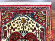 Persian Bijar Rug 2.6 x 4, Antique Carpet, Brick Red and Ivory - Jewel RugsShopify CollectiveHUNTEDFOX - Persian Bijar Rug 2.6 x 4, Antique Carpet, Brick Red and Ivory