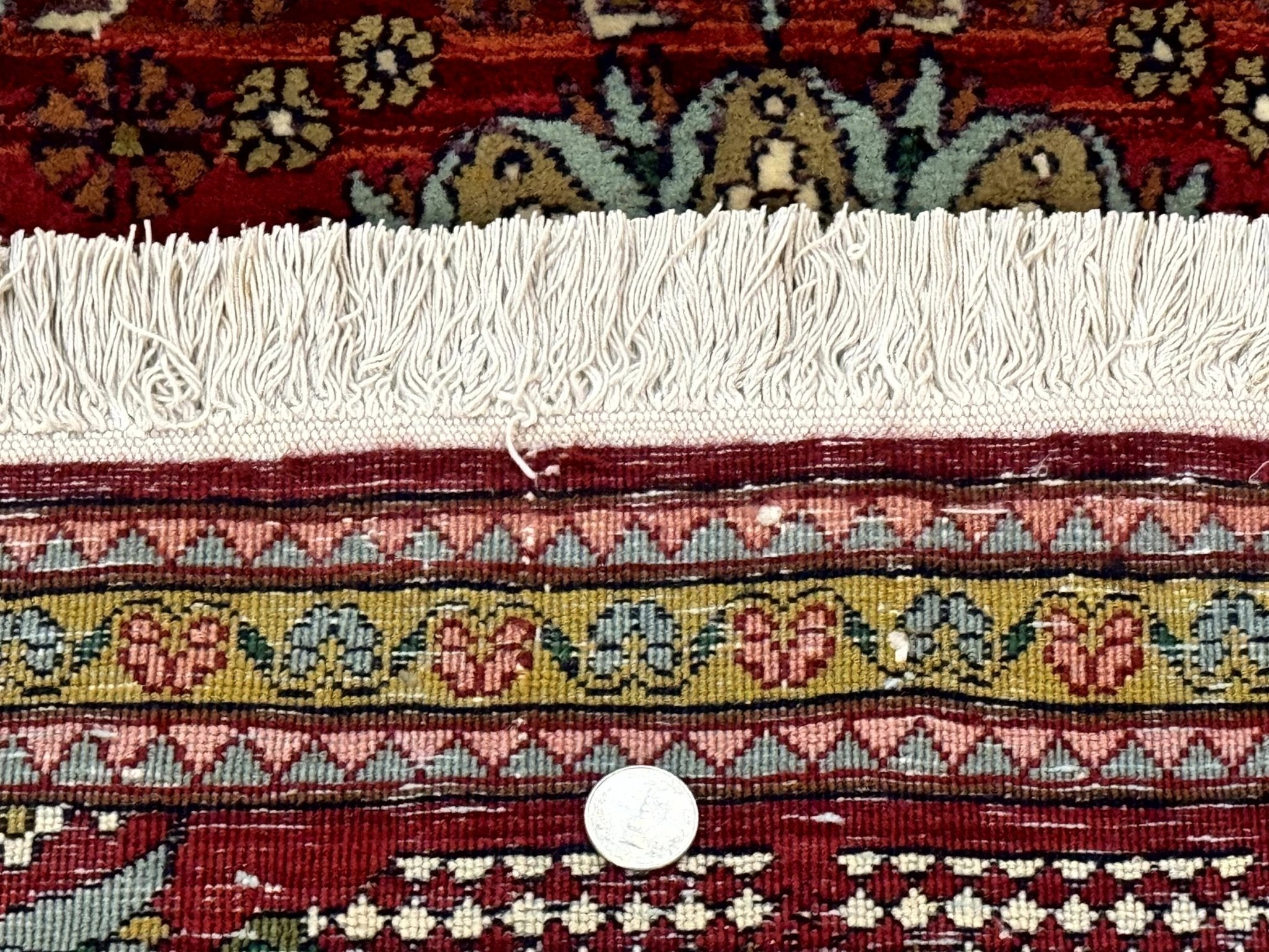 Persian Bijar Rug 2.6 x 4, Antique Carpet, Brick Red and Ivory - Jewel RugsShopify CollectiveHUNTEDFOX - Persian Bijar Rug 2.6 x 4, Antique Carpet, Brick Red and Ivory