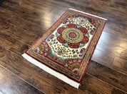 Persian Bijar Rug 2.6 x 4, Antique Carpet, Brick Red and Ivory - Jewel RugsShopify CollectiveHUNTEDFOX - Persian Bijar Rug 2.6 x 4, Antique Carpet, Brick Red and Ivory