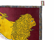 Persian Gabbeh Rug 3x4, Lion Pictorial, Red - Jewel RugsShopify CollectiveHUNTEDFOX - Persian Gabbeh Rug 3x4, Lion Pictorial, Red