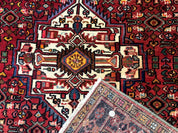 Persian Hamadan Rug 4x7, Tribal Village Malayer Carpet, Red and Ivory, Bohemian Antique - Jewel RugsShopify CollectiveHUNTEDFOX - Persian Hamadan Rug 4x7, Tribal Village Malayer Carpet, Red and Ivory, Bohemian Antique