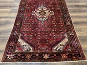 Persian Hamadan Rug 4x7, Tribal Village Malayer Carpet, Red and Ivory, Bohemian Antique - Jewel RugsShopify CollectiveHUNTEDFOX - Persian Hamadan Rug 4x7, Tribal Village Malayer Carpet, Red and Ivory, Bohemian Antique