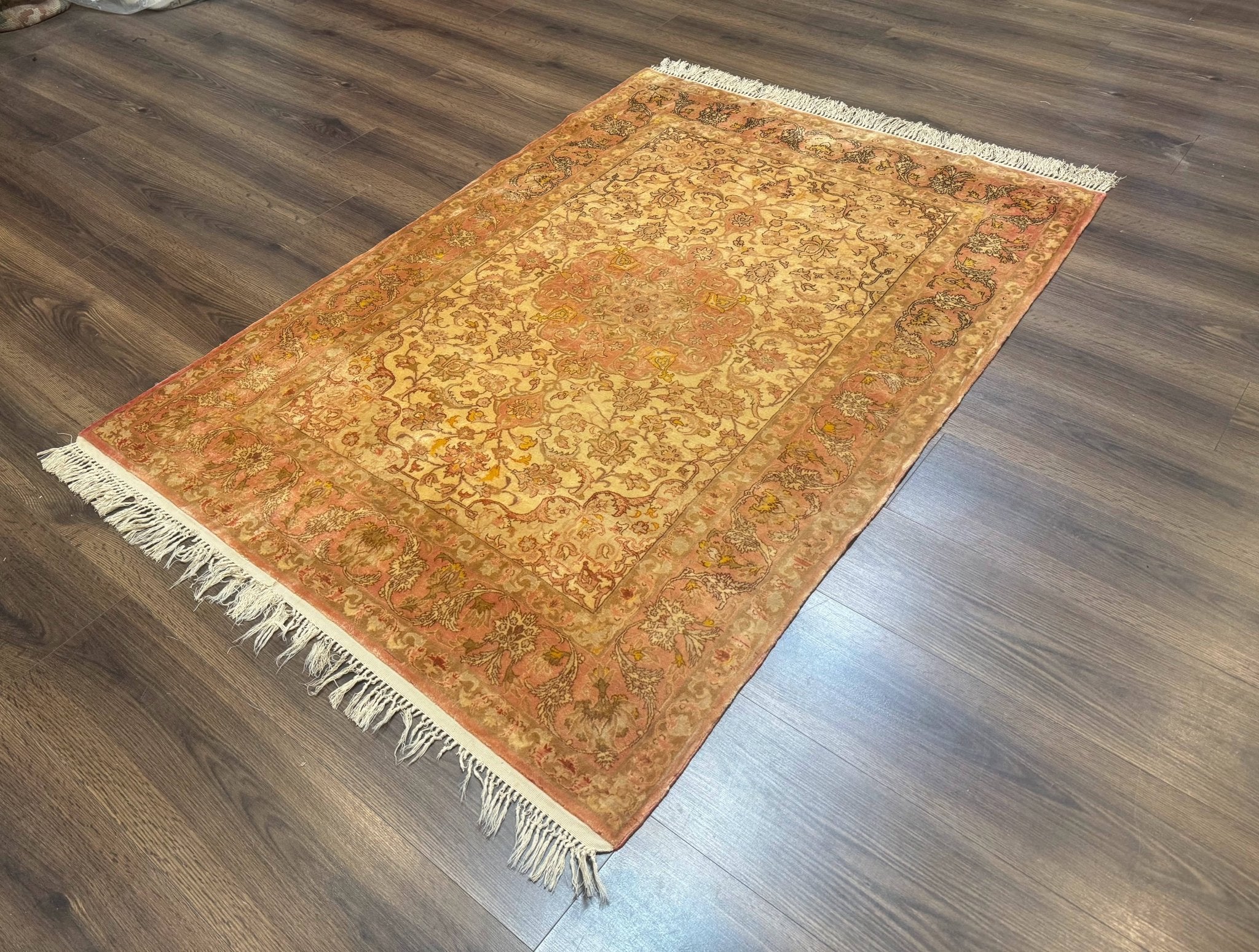 Persian Isfahan Rug 3x5 Fine 550 KPSI Kork Wool on Silk - Jewel RugsShopify CollectiveHUNTEDFOX - Persian Isfahan Rug 3x5 Fine 550 KPSI Kork Wool on Silk