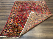 Persian Lilihan Rug 5x6, Red, Floral, Antique Persian Carpet - Jewel RugsShopify CollectiveHUNTEDFOX - Persian Lilihan Rug 5x6, Red, Floral, Antique Persian Carpet