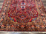 Persian Lilihan Rug 5x6, Red, Floral, Antique Persian Carpet - Jewel RugsShopify CollectiveHUNTEDFOX - Persian Lilihan Rug 5x6, Red, Floral, Antique Persian Carpet