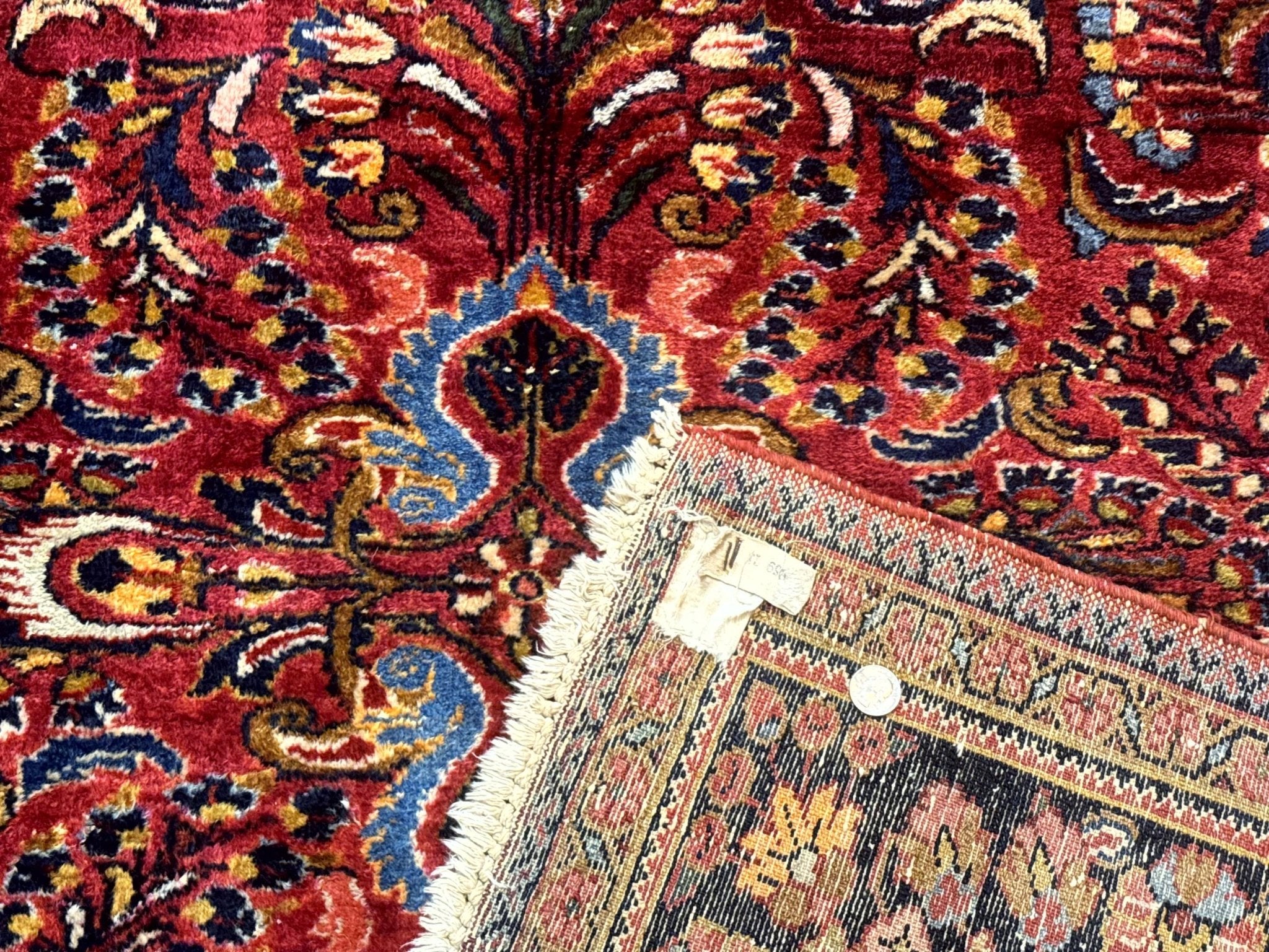 Persian Lilihan Rug 5x6, Red, Floral, Antique Persian Carpet - Jewel RugsShopify CollectiveHUNTEDFOX - Persian Lilihan Rug 5x6, Red, Floral, Antique Persian Carpet