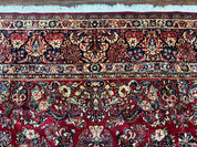 Persian Sarouk Rug 10x10, Square Persian Carpet, Red, Floral, Antique - Jewel RugsShopify CollectiveHUNTEDFOX - Persian Sarouk Rug 10x10, Square Persian Carpet, Red, Floral, Antique