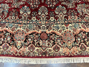 Persian Sarouk Rug 12x17, Wool Hand Knotted Antique Carpet, Dark Red, Traditional Floral Oriental Rug, 12 x 17 Extra Large Handmade Rug - Jewel RugsShopify CollectiveHUNTEDFOX - Persian Sarouk Rug 12x17, Wool Hand Knotted Antique Carpet, Dark Red, Traditional Floral Oriental Rug, 12 x 17 Extra Large Handmade Rug