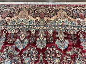 Persian Sarouk Rug 12x17, Wool Hand Knotted Antique Carpet, Dark Red, Traditional Floral Oriental Rug, 12 x 17 Extra Large Handmade Rug - Jewel RugsShopify CollectiveHUNTEDFOX - Persian Sarouk Rug 12x17, Wool Hand Knotted Antique Carpet, Dark Red, Traditional Floral Oriental Rug, 12 x 17 Extra Large Handmade Rug