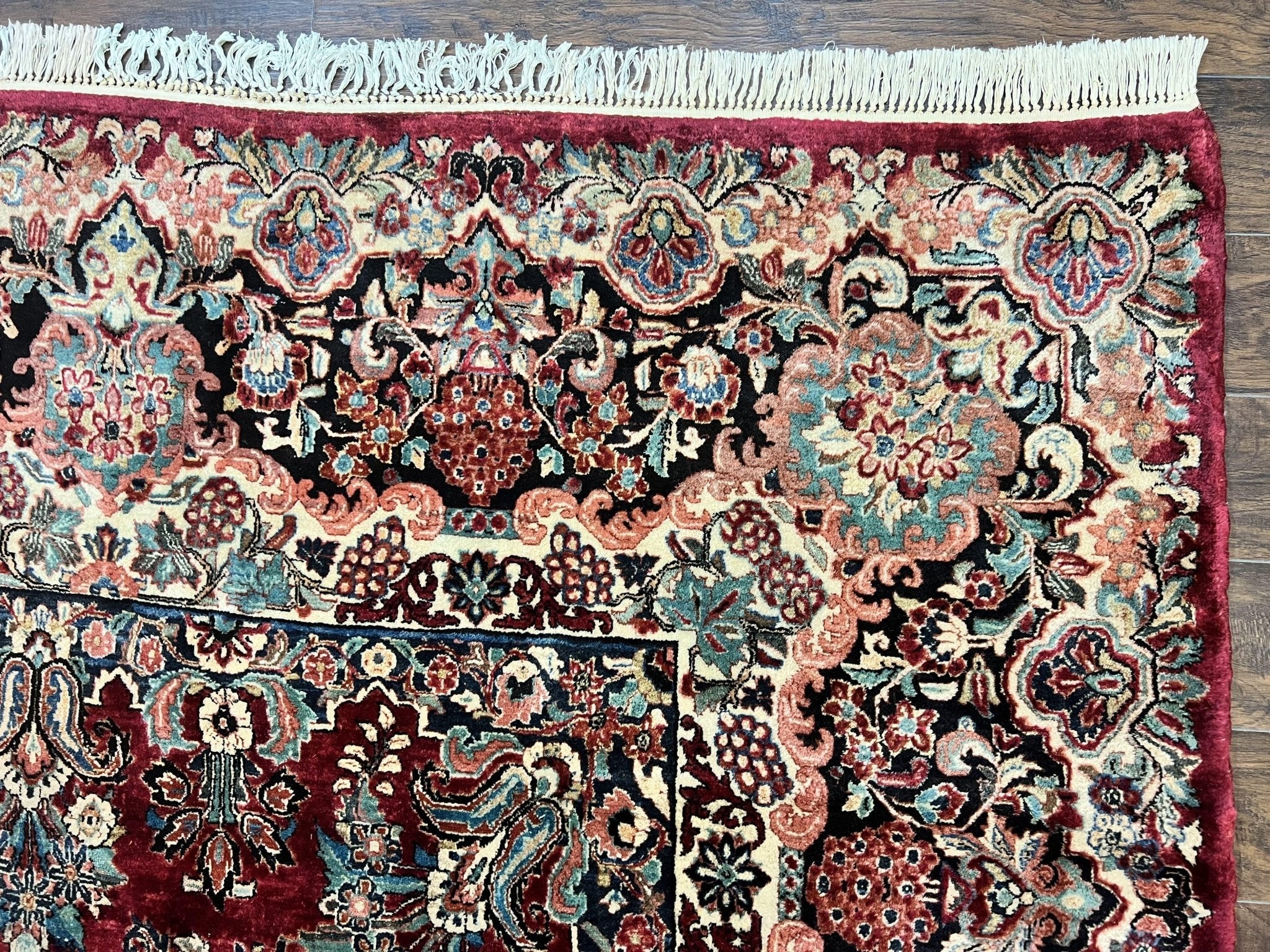 Persian Sarouk Rug 12x17, Wool Hand Knotted Antique Carpet, Dark Red, Traditional Floral Oriental Rug, 12 x 17 Extra Large Handmade Rug - Jewel RugsShopify CollectiveHUNTEDFOX - Persian Sarouk Rug 12x17, Wool Hand Knotted Antique Carpet, Dark Red, Traditional Floral Oriental Rug, 12 x 17 Extra Large Handmade Rug