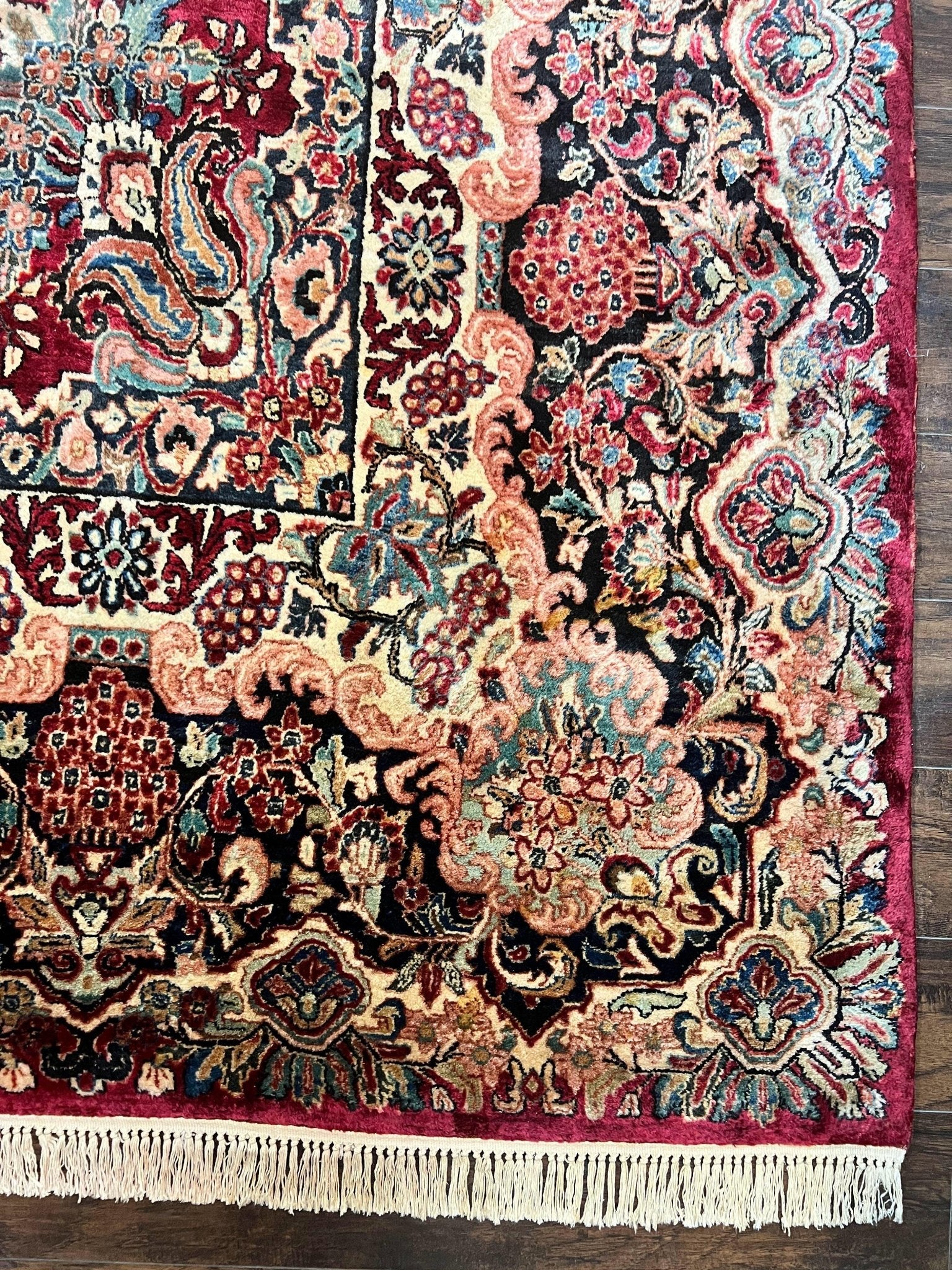 Persian Sarouk Rug 12x17, Wool Hand Knotted Antique Carpet, Dark Red, Traditional Floral Oriental Rug, 12 x 17 Extra Large Handmade Rug - Jewel RugsShopify CollectiveHUNTEDFOX - Persian Sarouk Rug 12x17, Wool Hand Knotted Antique Carpet, Dark Red, Traditional Floral Oriental Rug, 12 x 17 Extra Large Handmade Rug