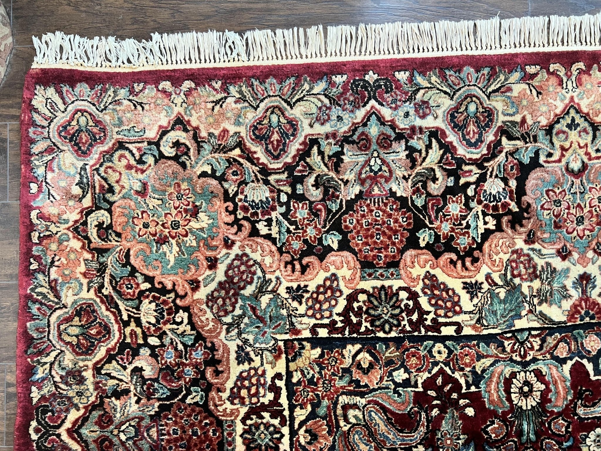 Persian Sarouk Rug 12x17, Wool Hand Knotted Antique Carpet, Dark Red, Traditional Floral Oriental Rug, 12 x 17 Extra Large Handmade Rug - Jewel RugsShopify CollectiveHUNTEDFOX - Persian Sarouk Rug 12x17, Wool Hand Knotted Antique Carpet, Dark Red, Traditional Floral Oriental Rug, 12 x 17 Extra Large Handmade Rug