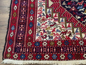 Persian Soumak Kilim Rug 4x6, Triple Medallions Tribal Pictorials, Caucasian Azerbaijani Kilim - Jewel RugsShopify CollectiveHUNTEDFOX - Persian Soumak Kilim Rug 4x6, Triple Medallions Tribal Pictorials, Caucasian Azerbaijani Kilim