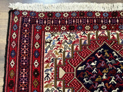 Persian Soumak Kilim Rug 4x6, Triple Medallions Tribal Pictorials, Caucasian Azerbaijani Kilim - Jewel RugsShopify CollectiveHUNTEDFOX - Persian Soumak Kilim Rug 4x6, Triple Medallions Tribal Pictorials, Caucasian Azerbaijani Kilim