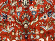 Persian Tabriz Rug 6x10, Burnt Orange and Tan, Animal Pictorials, Deer, Floral, Taba Tabae Carpet - Jewel RugsShopify CollectiveHUNTEDFOX - Persian Tabriz Rug 6x10, Burnt Orange and Tan, Animal Pictorials, Deer, Floral, Taba Tabae Carpet