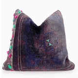 Purple Leather Textured Decorative Throw Pillow