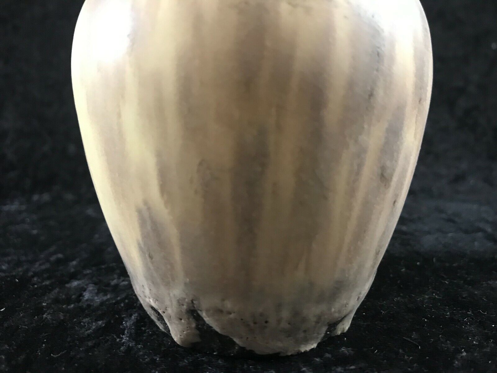 Rare Style Art Studio Pottery Tan Brown Black Drip Glaze Bud Vase - HUNTEDFOX