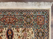 Rare Turkish Hereke Silk Rug 3x5, Tree of Life Persian Vase Design, Very Fine 440 KPSI, Signed - Jewel RugsShopify CollectiveHUNTEDFOX - Rare Turkish Hereke Silk Rug 3x5, Tree of Life Persian Vase Design, Very Fine 440 KPSI, Signed