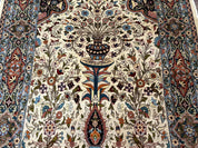 Rare Turkish Hereke Silk Rug 3x5, Tree of Life Persian Vase Design, Very Fine 440 KPSI, Signed - Jewel RugsShopify CollectiveHUNTEDFOX - Rare Turkish Hereke Silk Rug 3x5, Tree of Life Persian Vase Design, Very Fine 440 KPSI, Signed