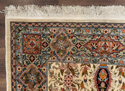 Rare Turkish Hereke Silk Rug 3x5, Tree of Life Persian Vase Design, Very Fine 440 KPSI, Signed - Jewel RugsShopify CollectiveHUNTEDFOX - Rare Turkish Hereke Silk Rug 3x5, Tree of Life Persian Vase Design, Very Fine 440 KPSI, Signed