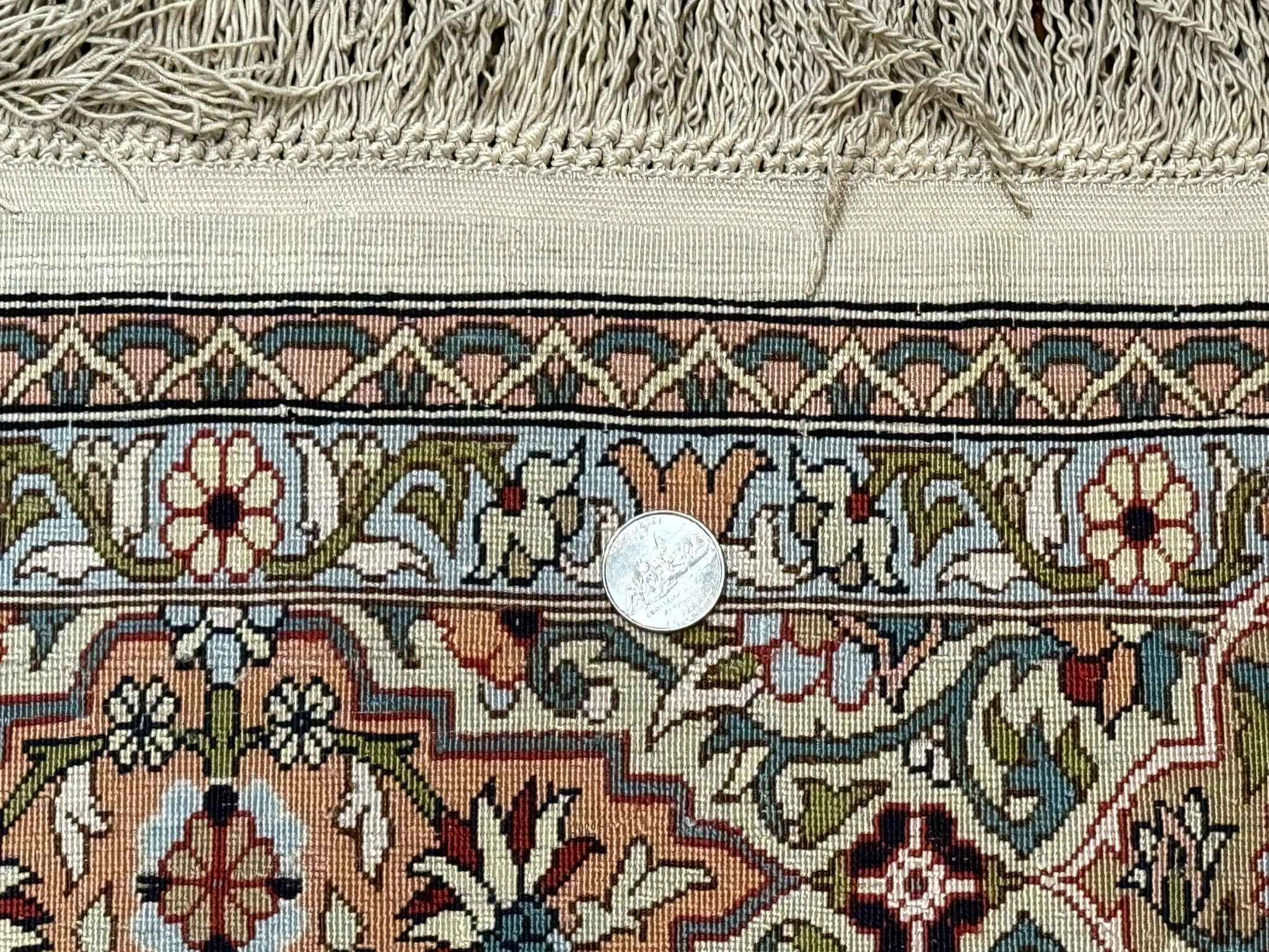 Rare Turkish Hereke Silk Rug 3x5, Tree of Life Persian Vase Design, Very Fine 440 KPSI, Signed - Jewel RugsShopify CollectiveHUNTEDFOX - Rare Turkish Hereke Silk Rug 3x5, Tree of Life Persian Vase Design, Very Fine 440 KPSI, Signed