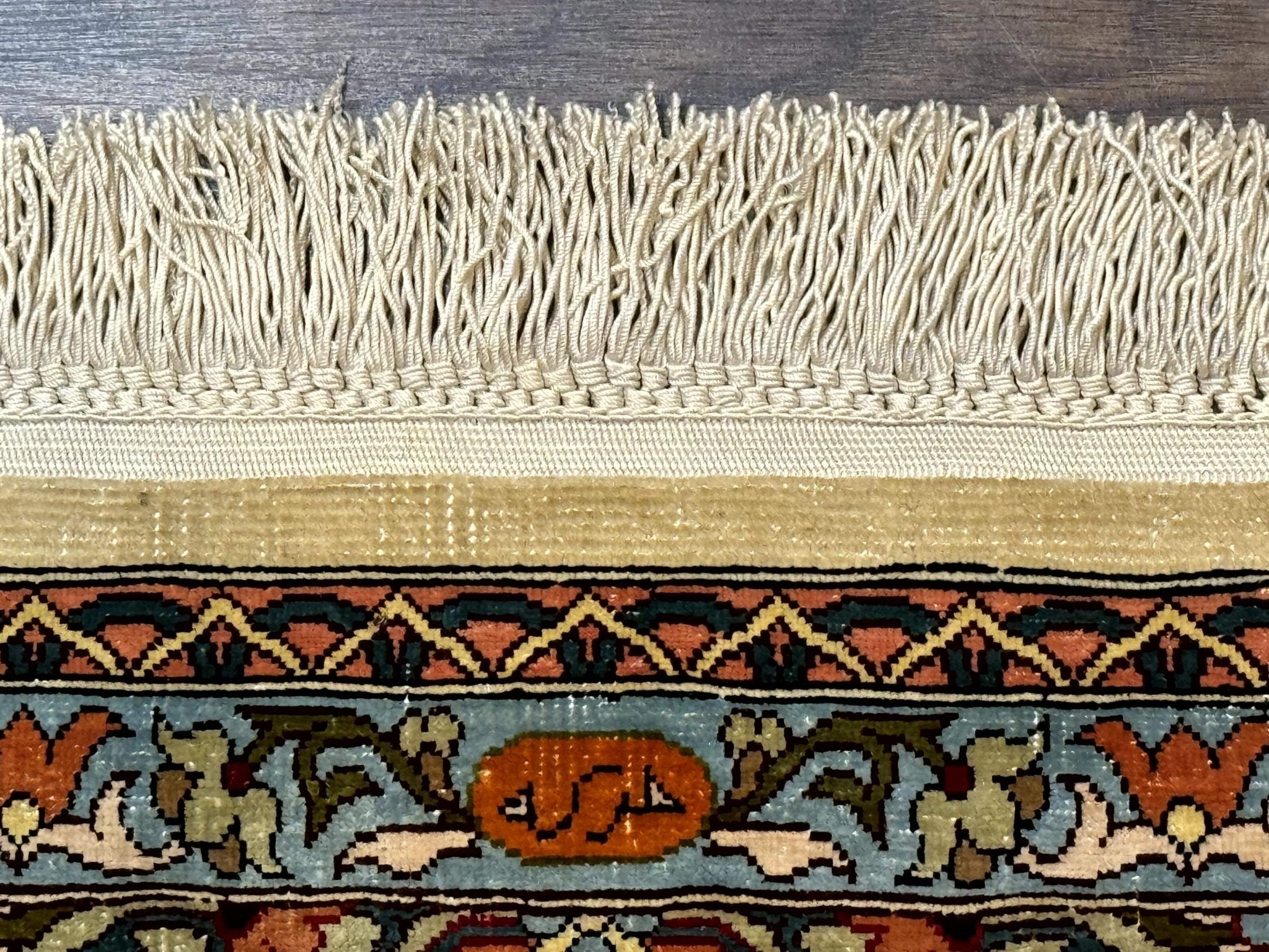 Rare Turkish Hereke Silk Rug 3x5, Tree of Life Persian Vase Design, Very Fine 440 KPSI, Signed - Jewel RugsShopify CollectiveHUNTEDFOX - Rare Turkish Hereke Silk Rug 3x5, Tree of Life Persian Vase Design, Very Fine 440 KPSI, Signed