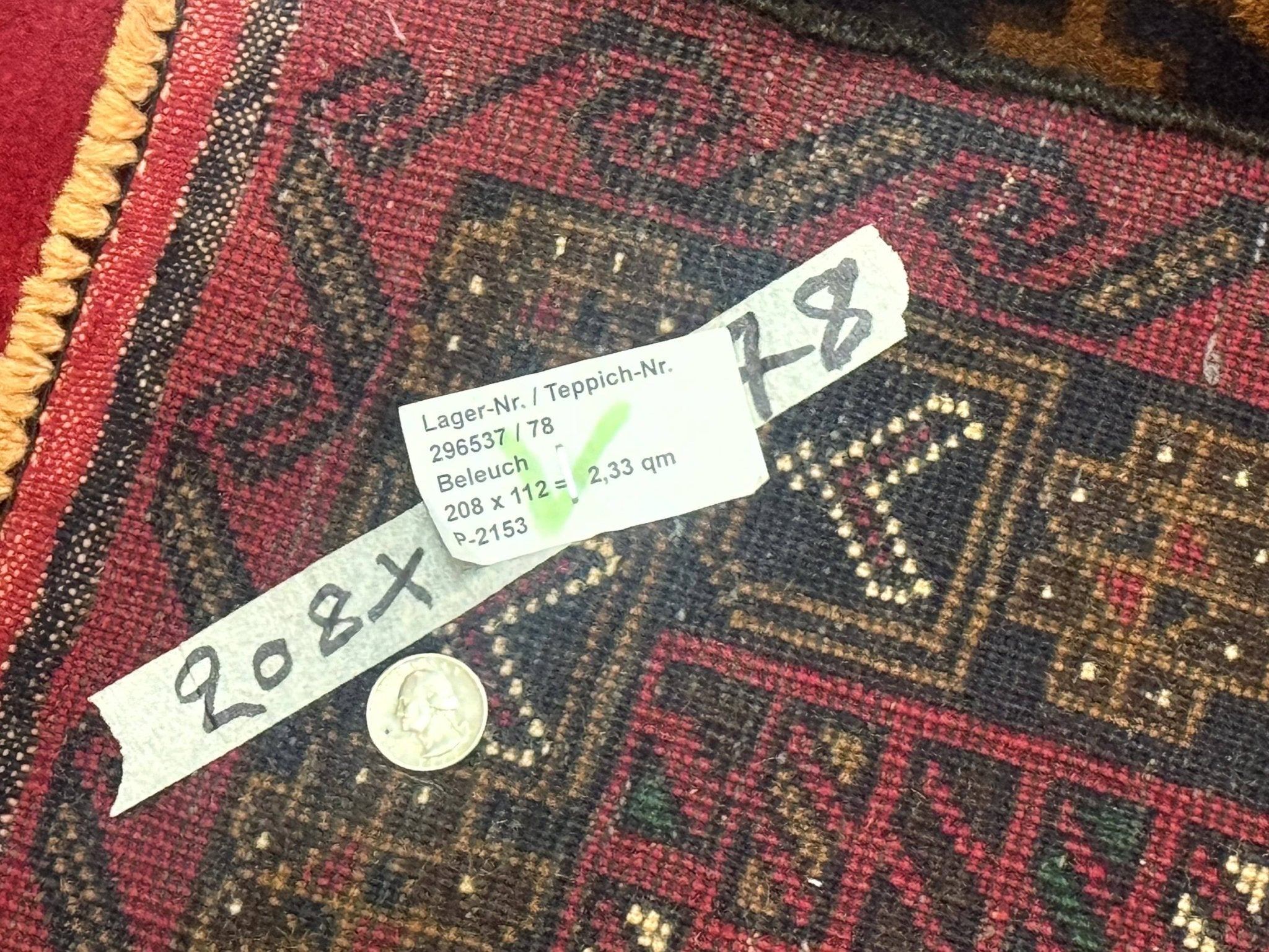 Red Afghan Balouch Rug 4x7, Triple Medallions, Handmade, New - Jewel RugsShopify CollectiveHUNTEDFOX - Red Afghan Balouch Rug 4x7, Triple Medallions, Handmade, New