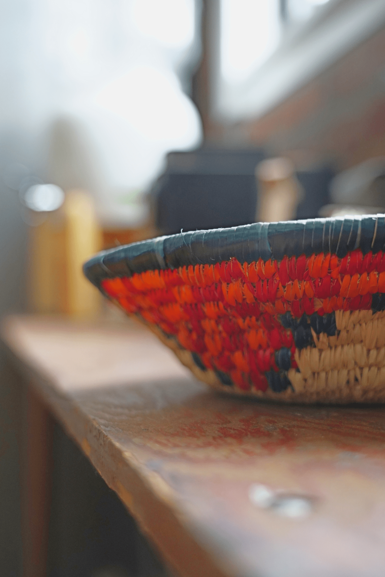 Red Orange & Green Decorative Basket from Senegal - basketGreenHOME DECORHUNTEDFOX - Red Orange & Green Decorative Basket from Senegal - basketGreenHOME DECORHUNTEDFOX - Red Orange & Green Decorative Basket from Senegal