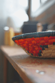 Red Orange & Green Decorative Basket from Senegal - basketGreenHOME DECORHUNTEDFOX - Red Orange & Green Decorative Basket from Senegal - basketGreenHOME DECORHUNTEDFOX - Red Orange & Green Decorative Basket from Senegal