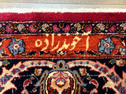 Red Persian Mashad Rug 10x13 - Floral Medallion Signed By Masterweaver - Jewel RugsShopify CollectiveHUNTEDFOX - Red Persian Mashad Rug 10x13 - Floral Medallion Signed By Masterweaver