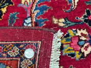 Red Persian Mashad Rug 10x13 - Floral Medallion Signed By Masterweaver - Jewel RugsShopify CollectiveHUNTEDFOX - Red Persian Mashad Rug 10x13 - Floral Medallion Signed By Masterweaver