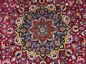 Red Persian Mashad Rug 10x13 - Floral Medallion Signed By Masterweaver - Jewel RugsShopify CollectiveHUNTEDFOX - Red Persian Mashad Rug 10x13 - Floral Medallion Signed By Masterweaver