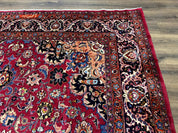 Red Persian Mashad Rug 10x13 - Floral Medallion Signed By Masterweaver - Jewel RugsShopify CollectiveHUNTEDFOX - Red Persian Mashad Rug 10x13 - Floral Medallion Signed By Masterweaver