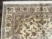 Sino Persian Rug 6x9, Floral Medallion, Ivory & Taupe, Wool with Silk Highlights, Fine 210 KPSI - Jewel RugsShopify CollectiveHUNTEDFOX - Sino Persian Rug 6x9, Floral Medallion, Ivory & Taupe, Wool with Silk Highlights, Fine 210 KPSI