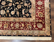 Sino Persian Rug 8x10, Black and Red, Floral Allover - Jewel RugsShopify CollectiveHUNTEDFOX - Sino Persian Rug 8x10, Black and Red, Floral Allover