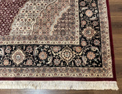 Sino Persian Rug 8x10, Herati, Elegant Oriental Carpet, Dark Maroon - Jewel RugsShopify CollectiveHUNTEDFOX - Sino Persian Rug 8x10, Herati, Elegant Oriental Carpet, Dark Maroon