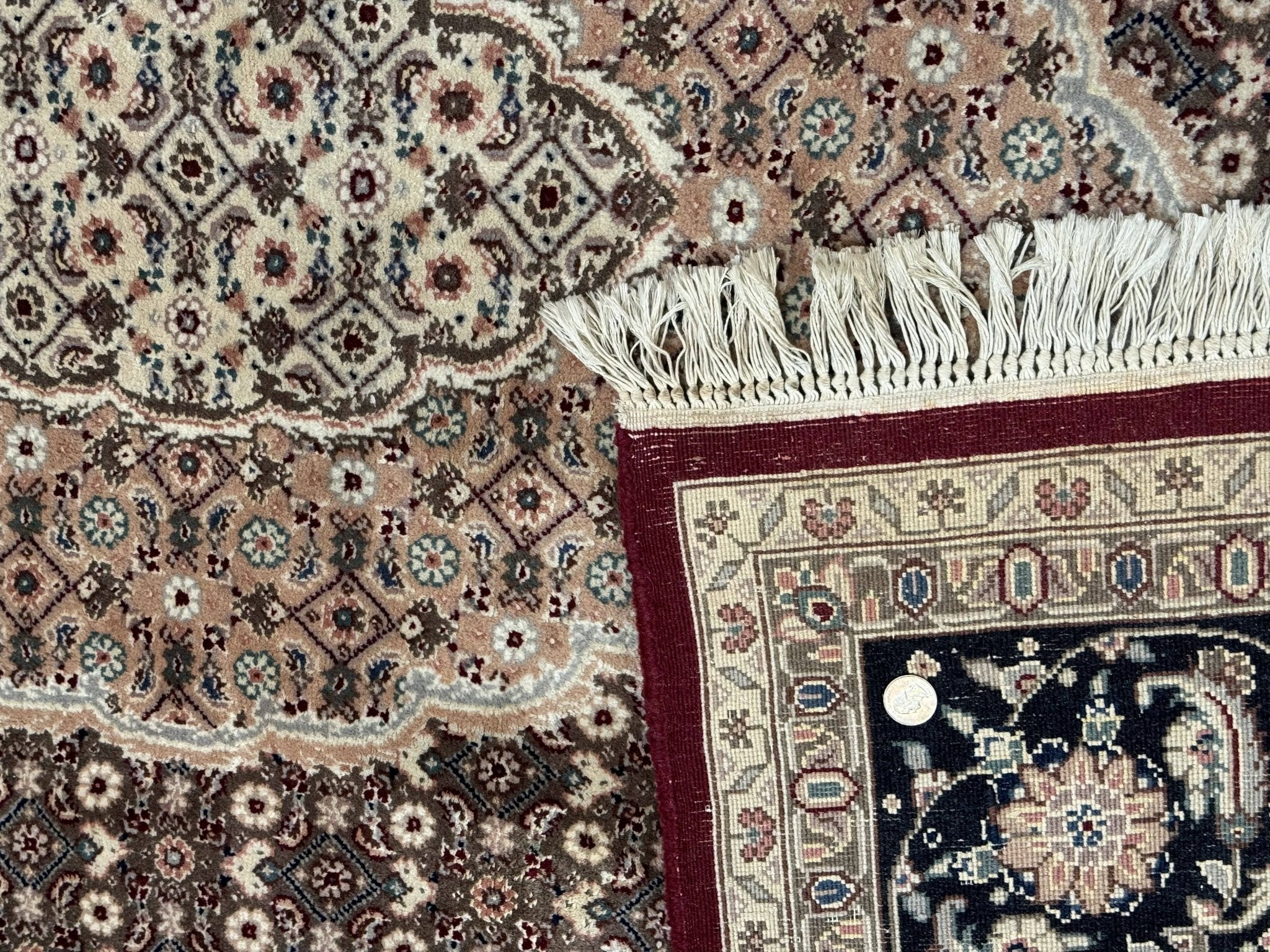 Sino Persian Rug 8x10, Herati, Elegant Oriental Carpet, Dark Maroon - Jewel RugsShopify CollectiveHUNTEDFOX - Sino Persian Rug 8x10, Herati, Elegant Oriental Carpet, Dark Maroon