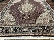 Sino Persian Rug 8x10, Herati, Elegant Oriental Carpet, Dark Maroon - Jewel RugsShopify CollectiveHUNTEDFOX - Sino Persian Rug 8x10, Herati, Elegant Oriental Carpet, Dark Maroon