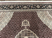 Sino Persian Rug 8x10, Herati, Elegant Oriental Carpet, Dark Maroon - Jewel RugsShopify CollectiveHUNTEDFOX - Sino Persian Rug 8x10, Herati, Elegant Oriental Carpet, Dark Maroon