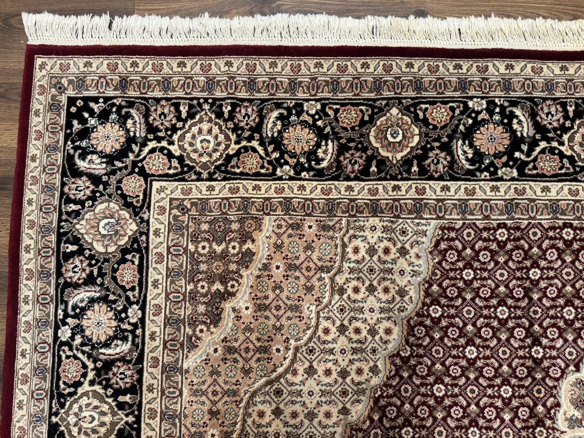 Sino Persian Rug 8x10, Herati, Elegant Oriental Carpet, Dark Maroon - Jewel RugsShopify CollectiveHUNTEDFOX - Sino Persian Rug 8x10, Herati, Elegant Oriental Carpet, Dark Maroon